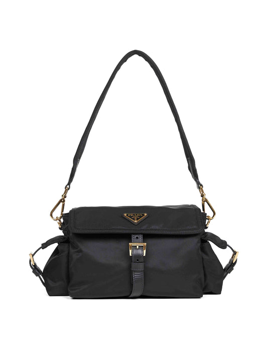 Prada Explore Shoulder Bag — Black Recycled Polyamide