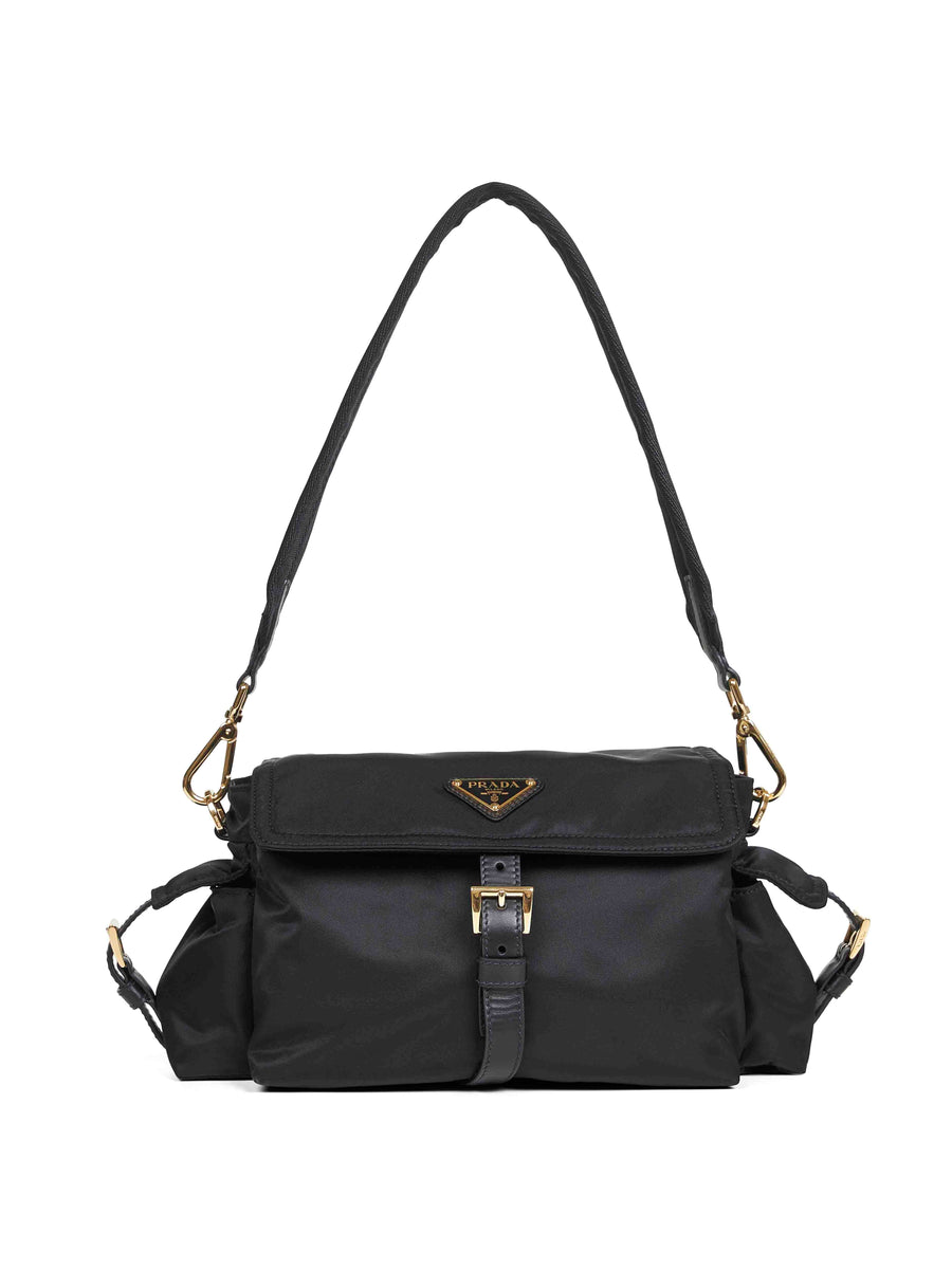 Prada Explore Shoulder Bag — Black Recycled Polyamide