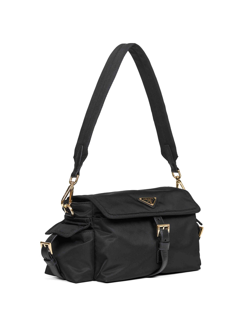 Prada Explore Shoulder Bag — Black Recycled Polyamide