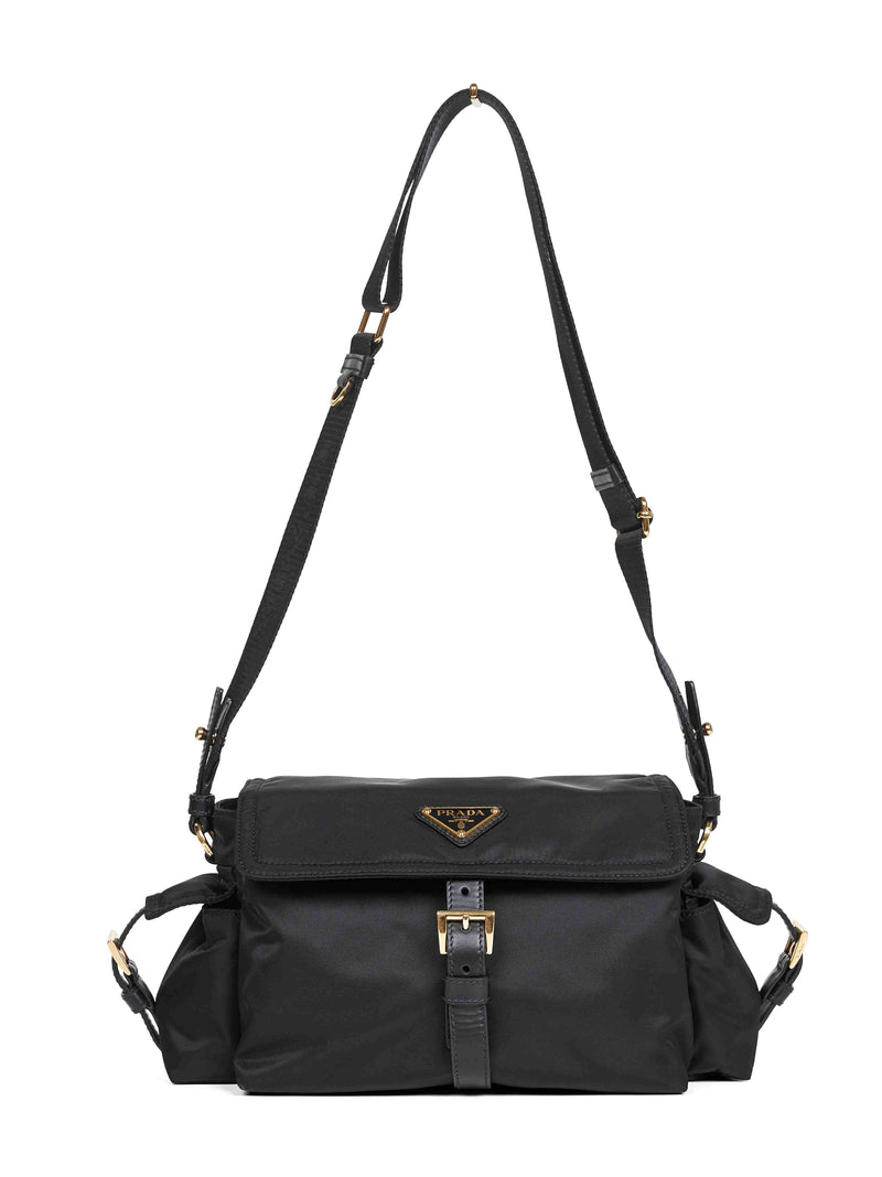 Prada Explore Shoulder Bag — Black Recycled Polyamide