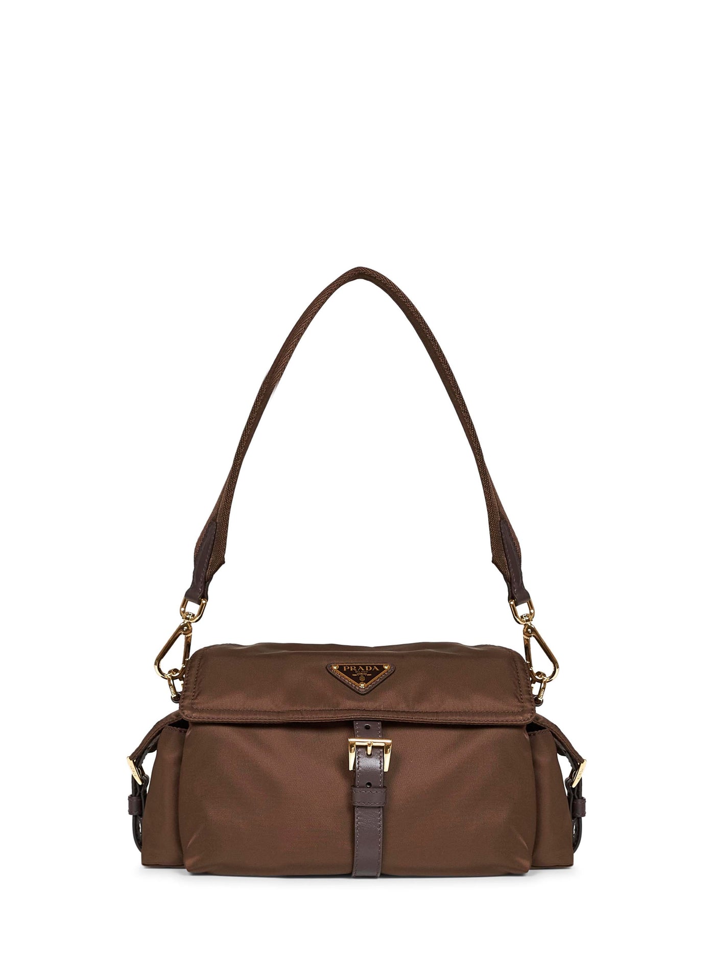 Prada Explore Shoulder Bag — Brown Recycled Polyamide