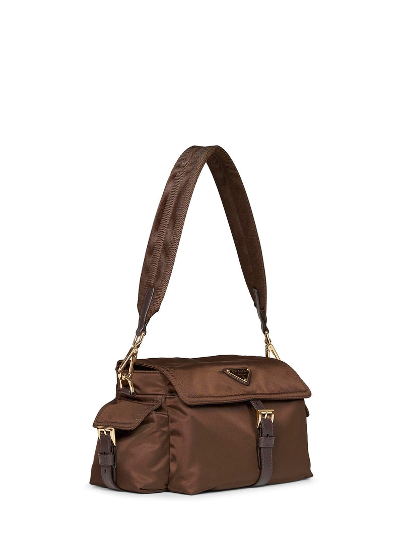 Prada Explore Shoulder Bag — Brown Recycled Polyamide