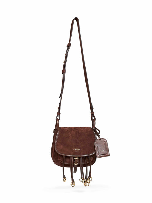 Prada Corsaire Shoulder Bag — Brown Calf Leather