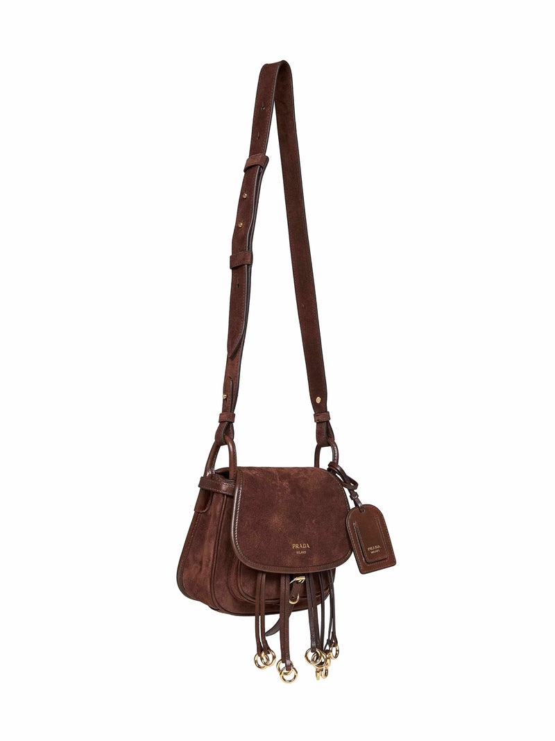 Prada Corsaire Shoulder Bag — Brown Calf Leather