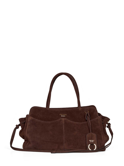 Prada Allusion Shoulder Bag — Brown Calf Leather