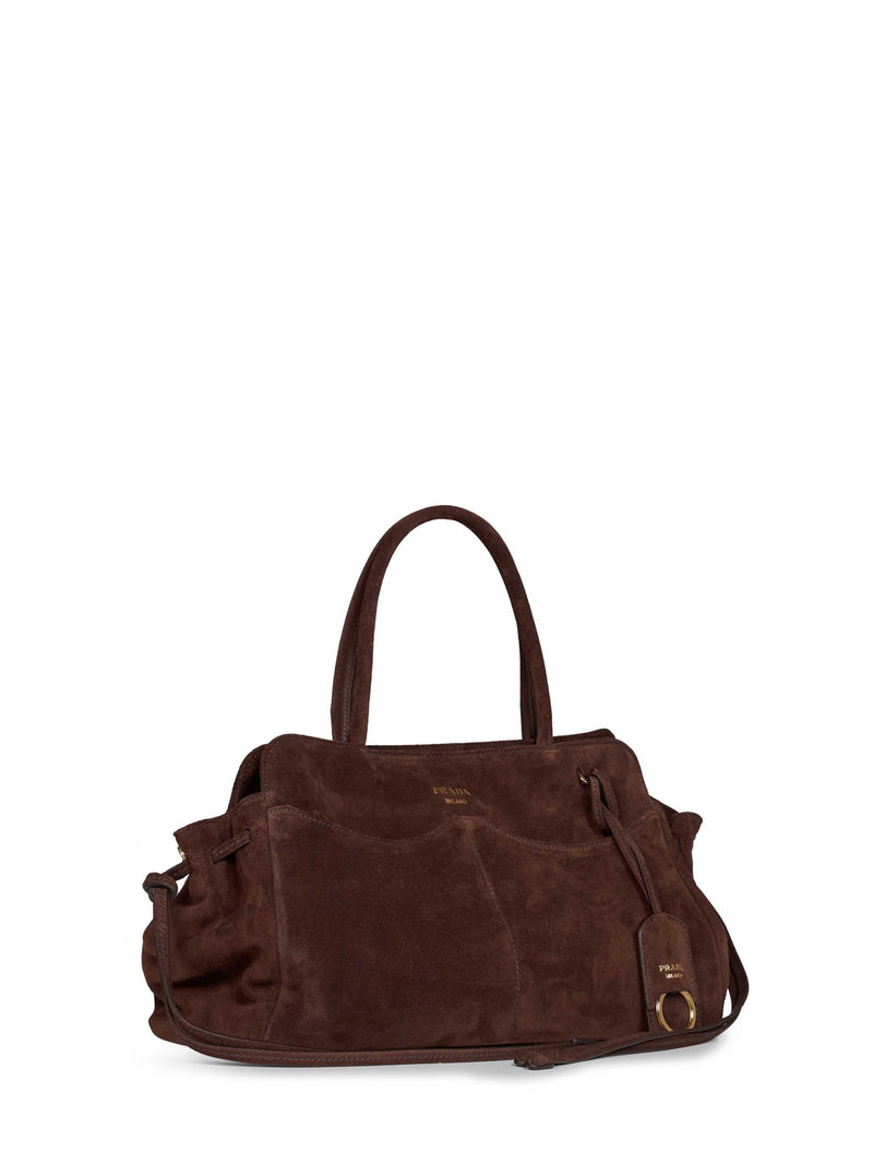 Prada Allusion Shoulder Bag — Brown Calf Leather