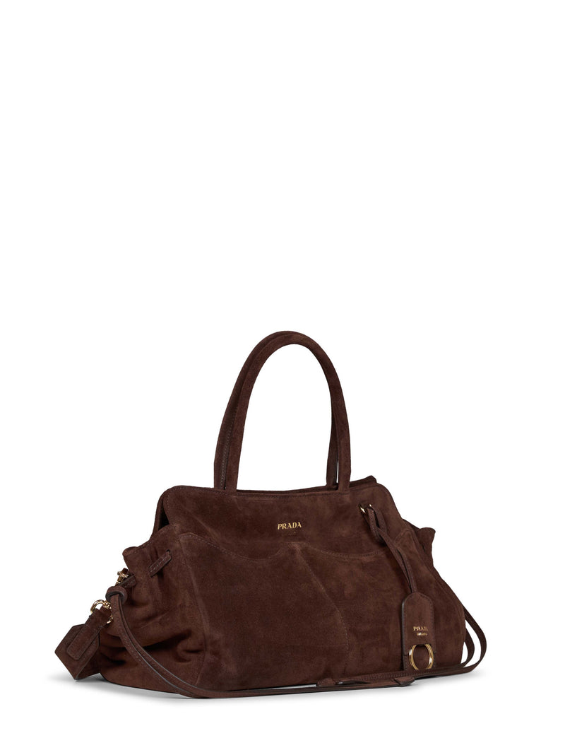 Prada Allusion Shoulder Bag — Brown Calf Leather