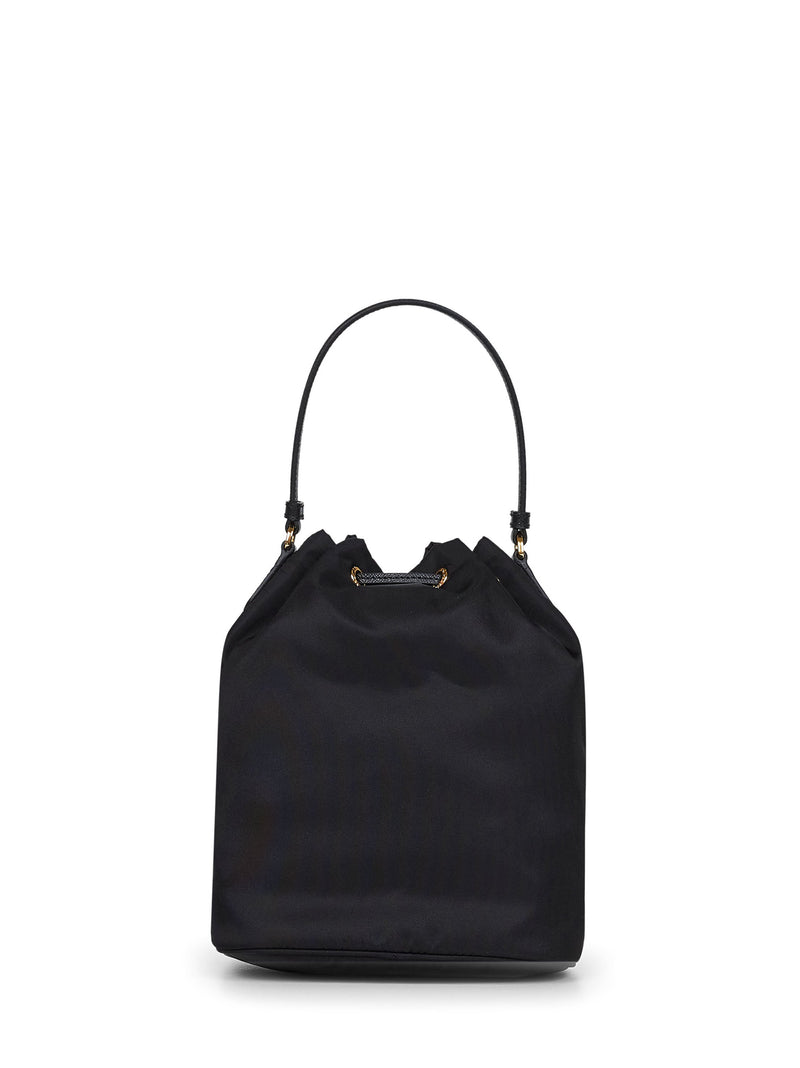 Prada Duet Bucket Bag — Black Polyamide