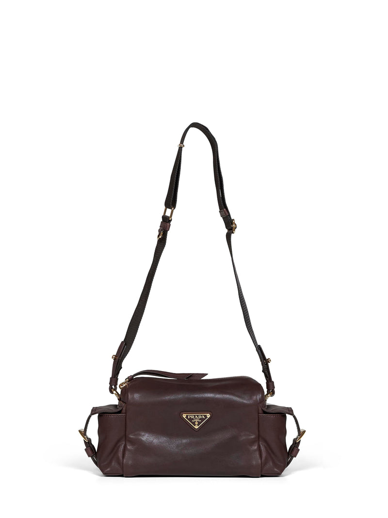 Prada Shoulder Bag — Brown Calf Leather