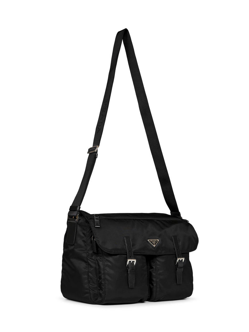 Prada Recycled Polyamide Crossbody Bag — Black