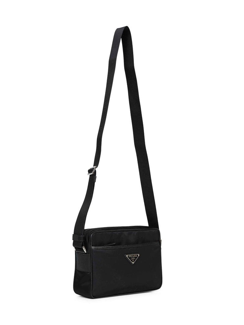 Prada Re-Nylon Crossbody Bag — Black Recycled Polyamide