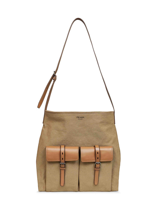 Prada Route Crossbody Bag — Beige Polyamide