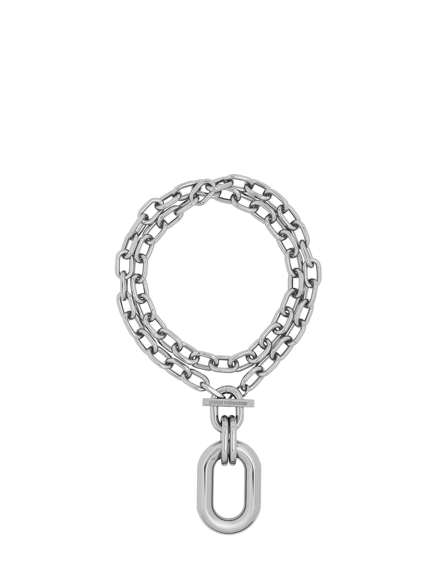 Rabanne Double Xl Link Necklace — Silver Aluminium Necklaces