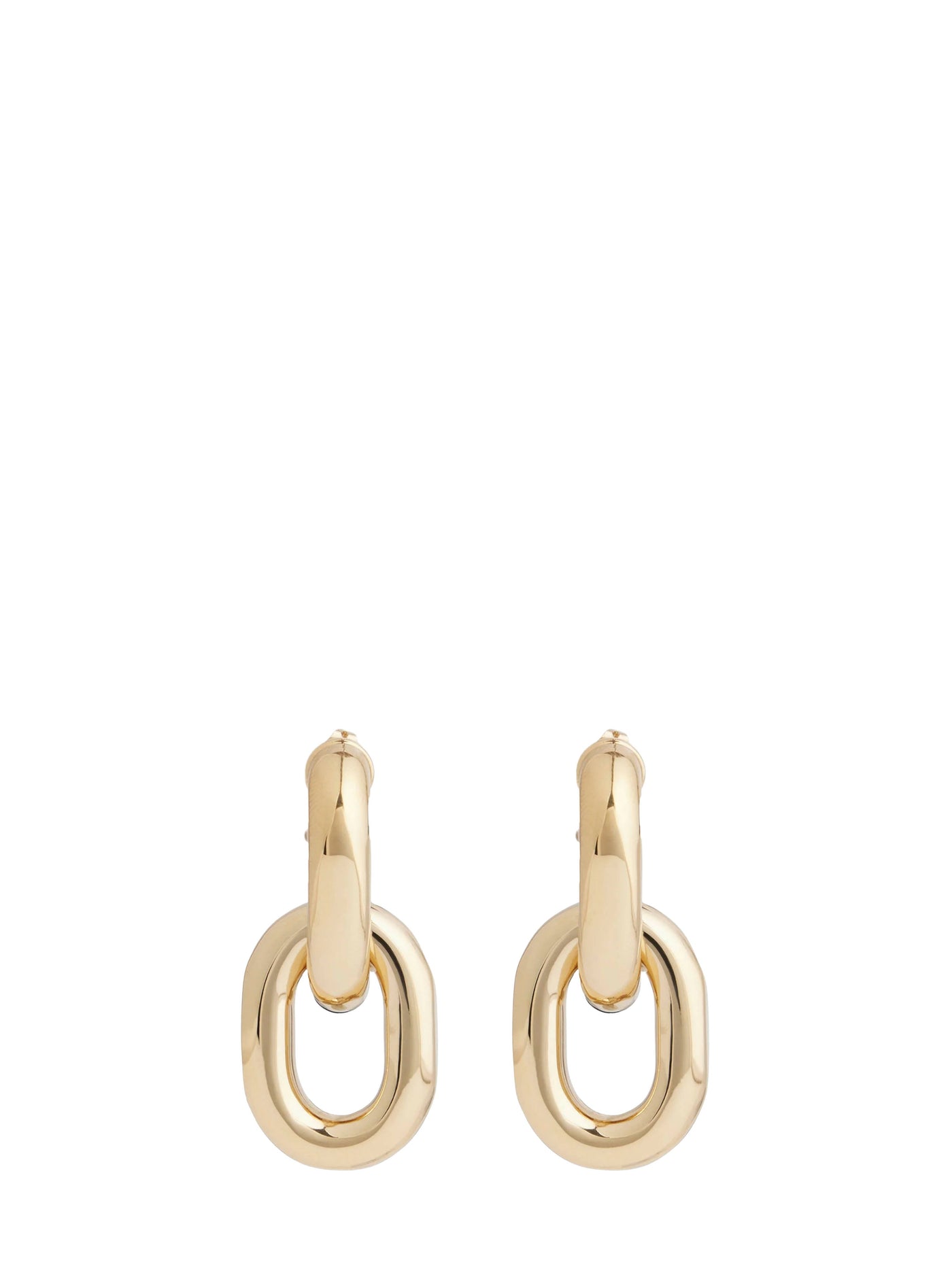 Rabanne Double Xl Link Earrings — Gold Brass