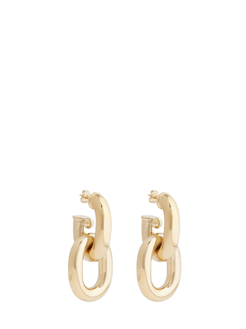 Rabanne Double Xl Link Earrings — Gold Brass