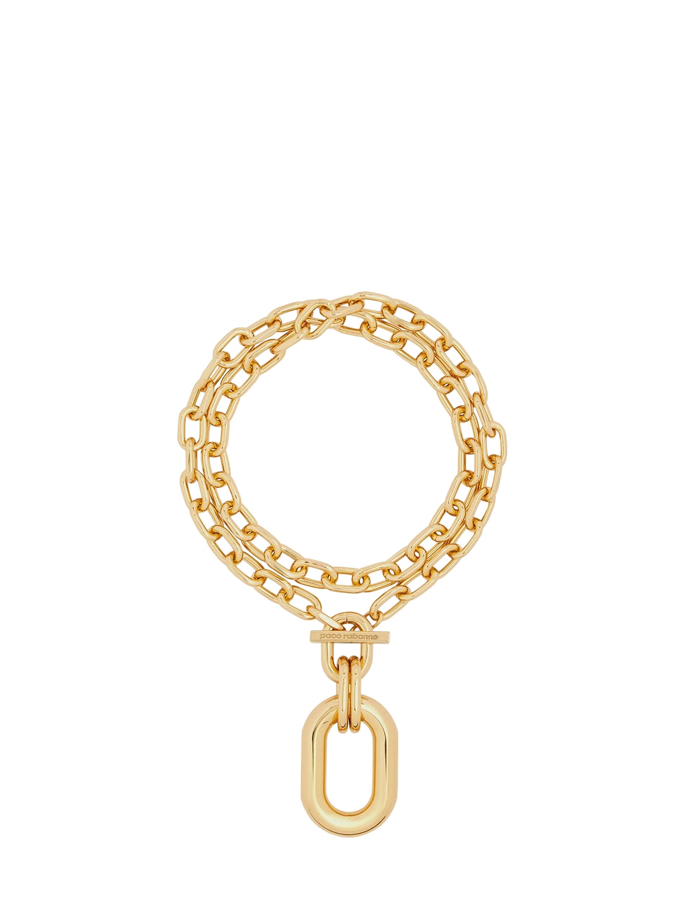 Rabanne Double Xl Link Chain Necklace — Gold Aluminium Necklaces