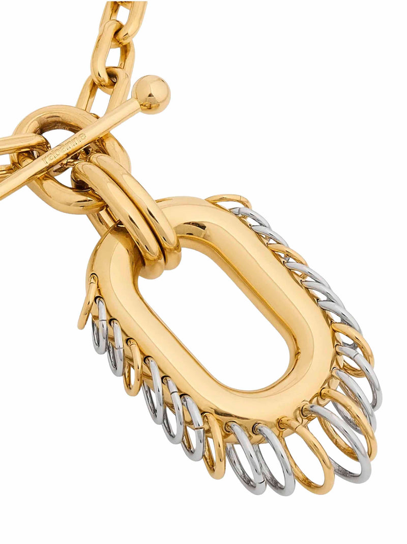 Rabanne Punk Xl Link Necklace — Gold Aluminium Necklaces