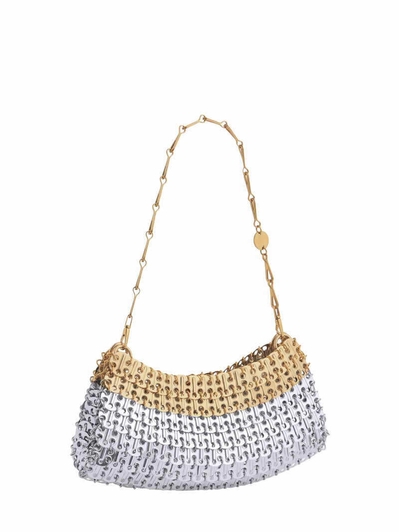 Rabanne Skyline Shoulder Bag — Silver Steel
