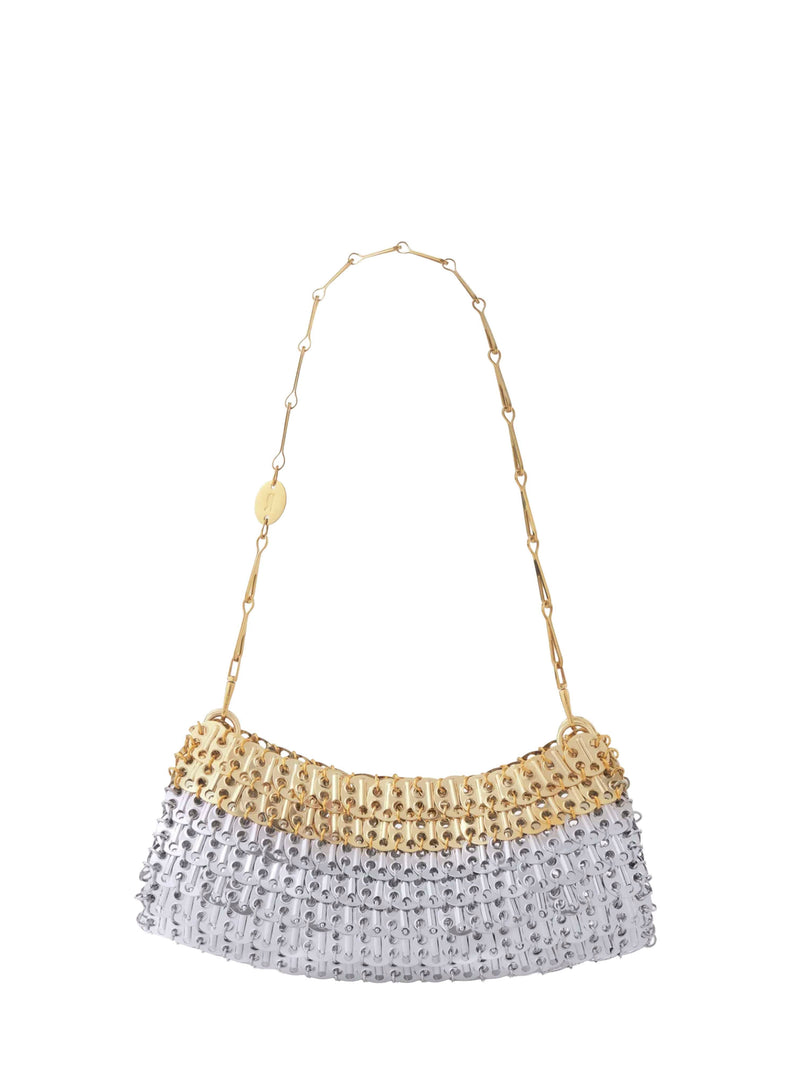 Rabanne Skyline Shoulder Bag — Silver Steel