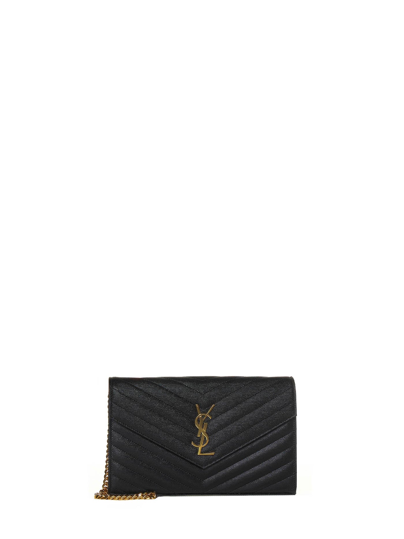 Saint Laurent Clutch — Black Calfskin Leather