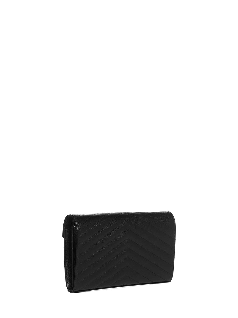 Saint Laurent Quilted Calfskin Clutch — Black
