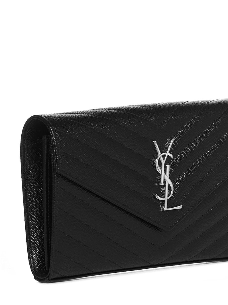 Saint Laurent Quilted Calfskin Clutch — Black