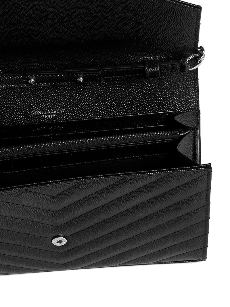 Saint Laurent Quilted Calfskin Clutch — Black