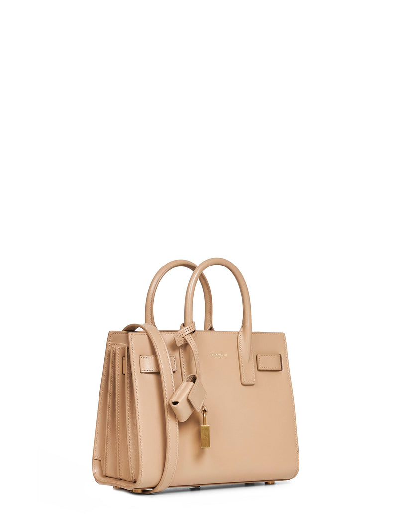 Saint Laurent Top Handle Bag — Beige Calfskin