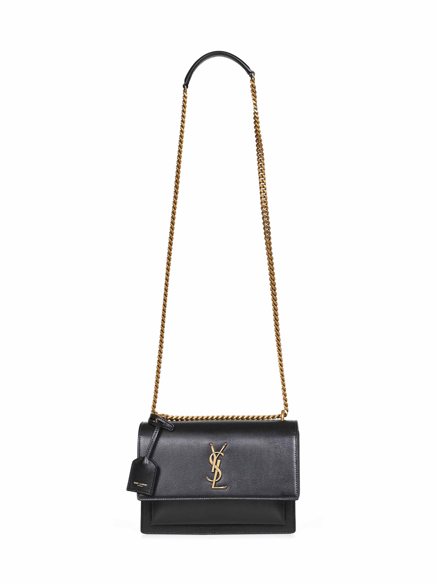 Saint Laurent Crossbody Bag — Black Calf Leather