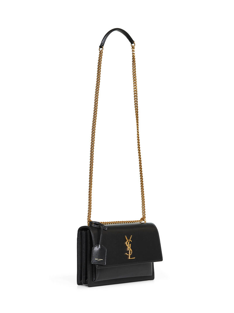 Saint Laurent Crossbody Bag — Black Calf Leather