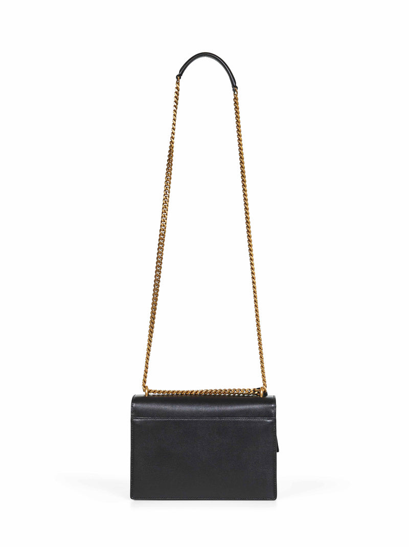 Saint Laurent Crossbody Bag — Black Calf Leather