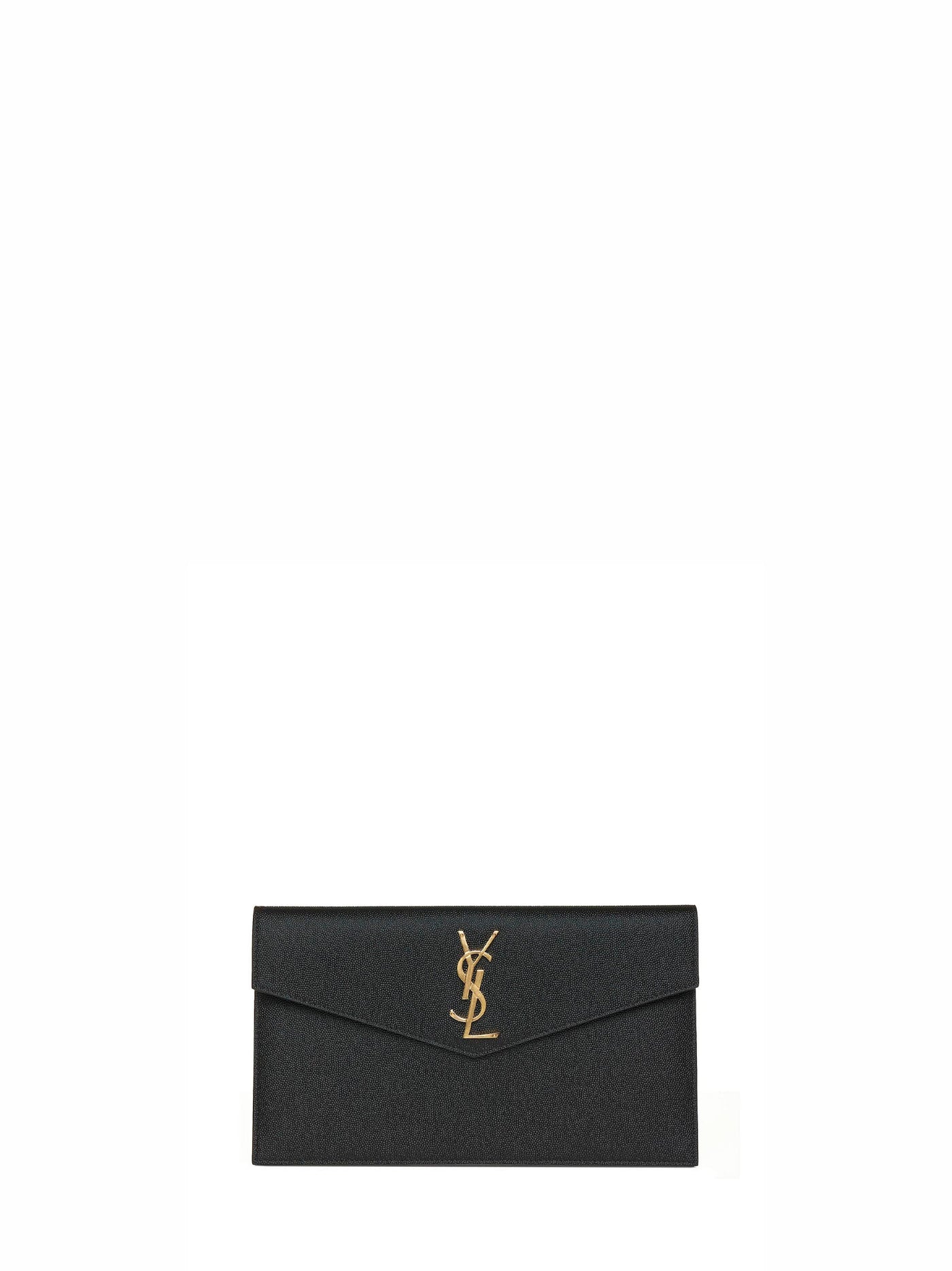 Saint Laurent Clutch — Black Calfskin Wallet