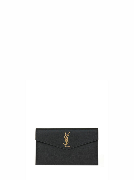Saint Laurent Clutch — Black Calfskin Wallet