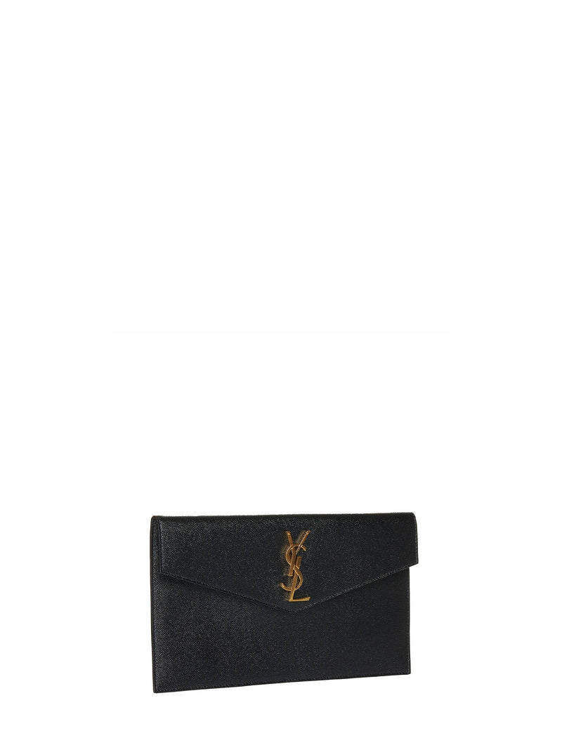 Saint Laurent Clutch — Black Calfskin Wallet