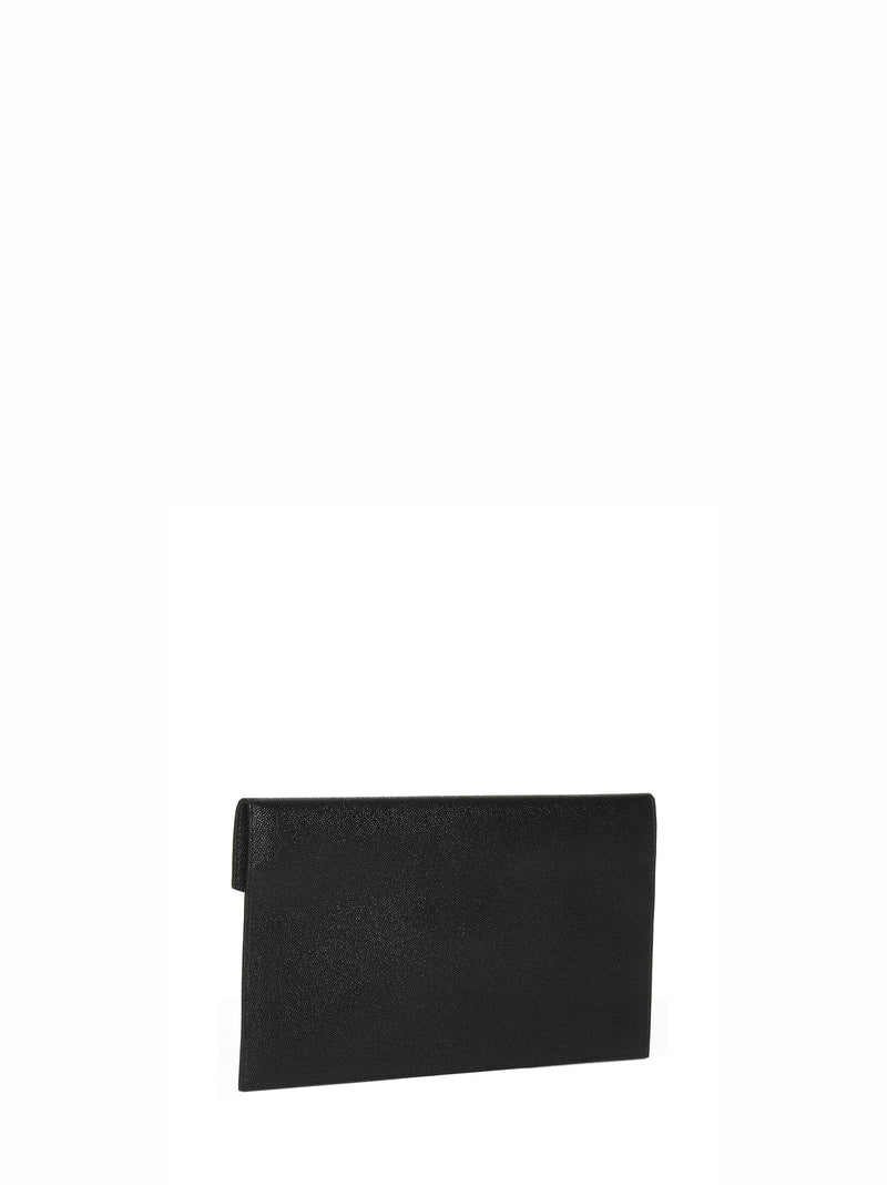 Saint Laurent Clutch — Black Calfskin Wallet