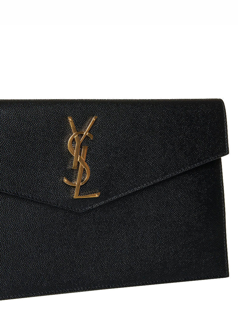 Saint Laurent Clutch — Black Calfskin Wallet