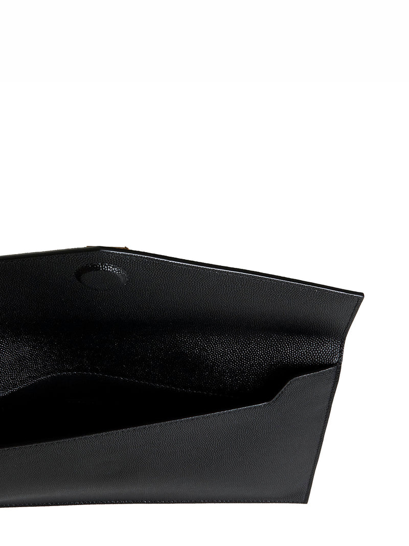 Saint Laurent Clutch — Black Calfskin Wallet
