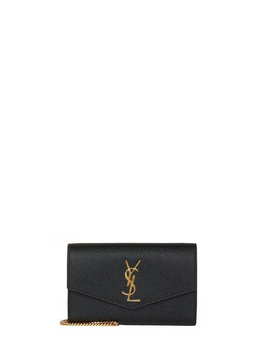 Saint Laurent Uptown Wallet — Black Calfskin