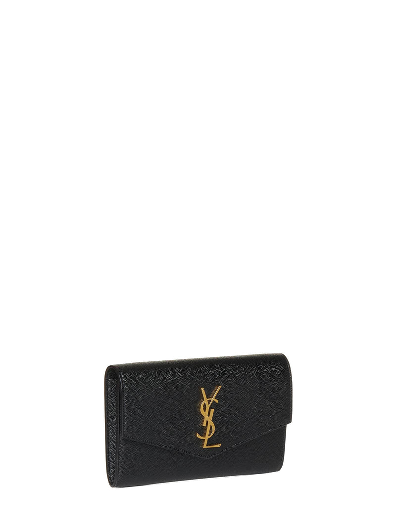 Saint Laurent Uptown Wallet — Black Calfskin