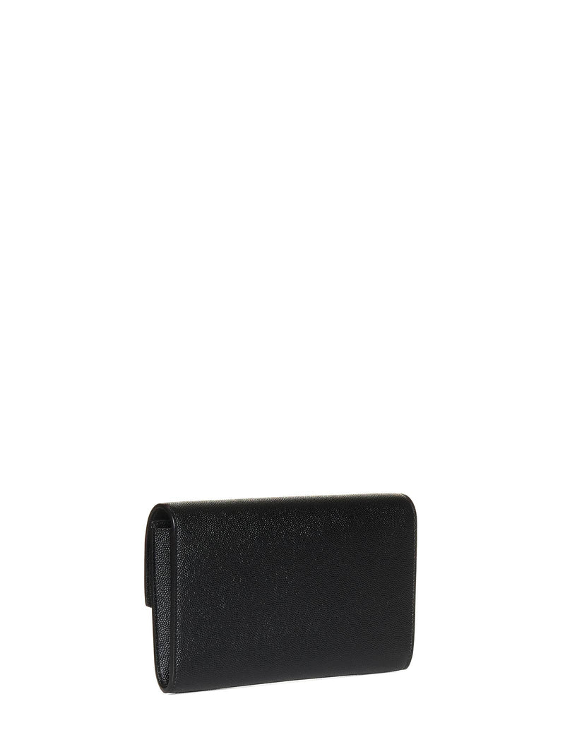 Saint Laurent Uptown Wallet — Black Calfskin