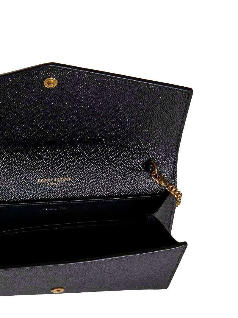Saint Laurent Uptown Wallet — Black Calfskin