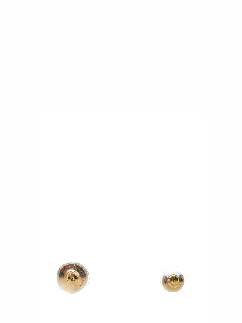 Saint Laurent Cassandre Earrings — White Brass