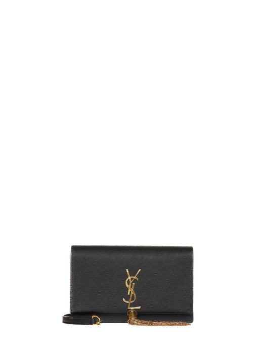 Saint Laurent Kate Wallet — Black Calf Leather