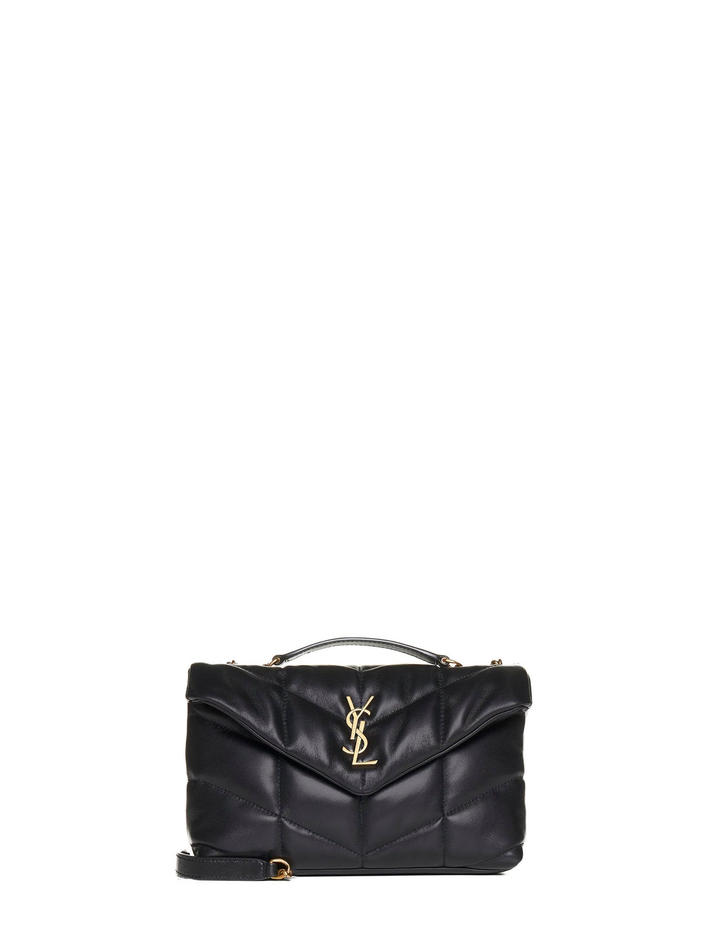 Saint Laurent Mini Bag — Black Lambskin Leather