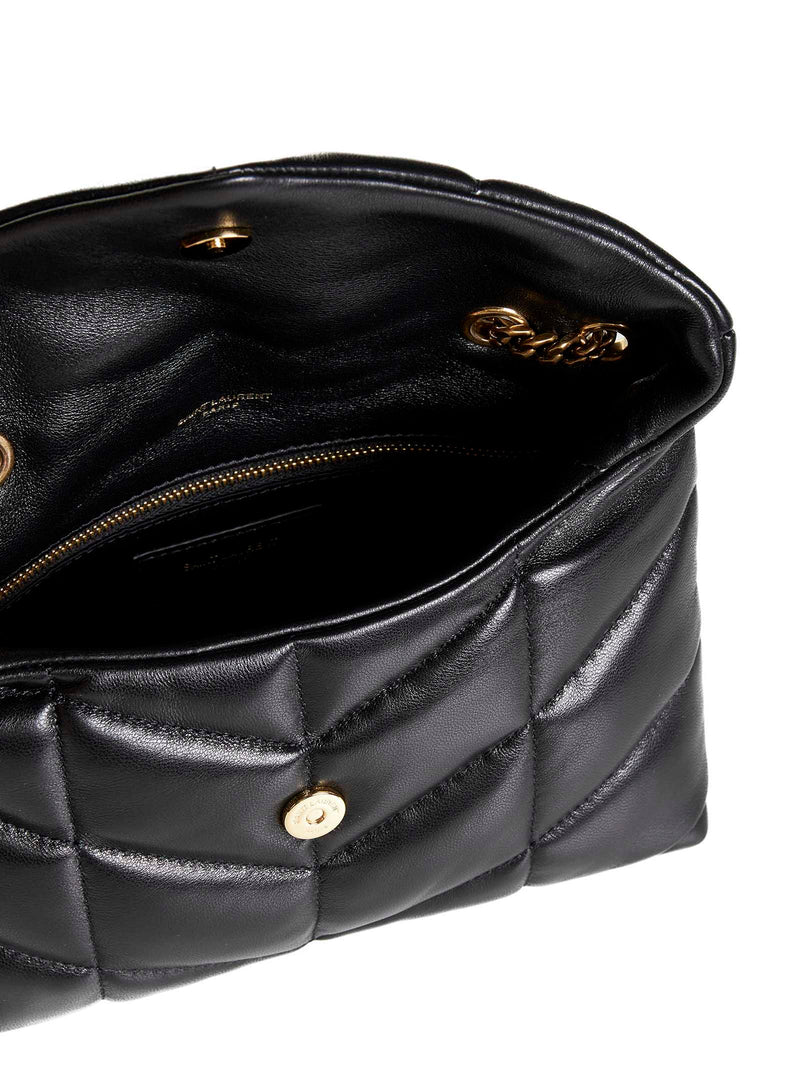 Saint Laurent Mini Bag — Black Lambskin Leather