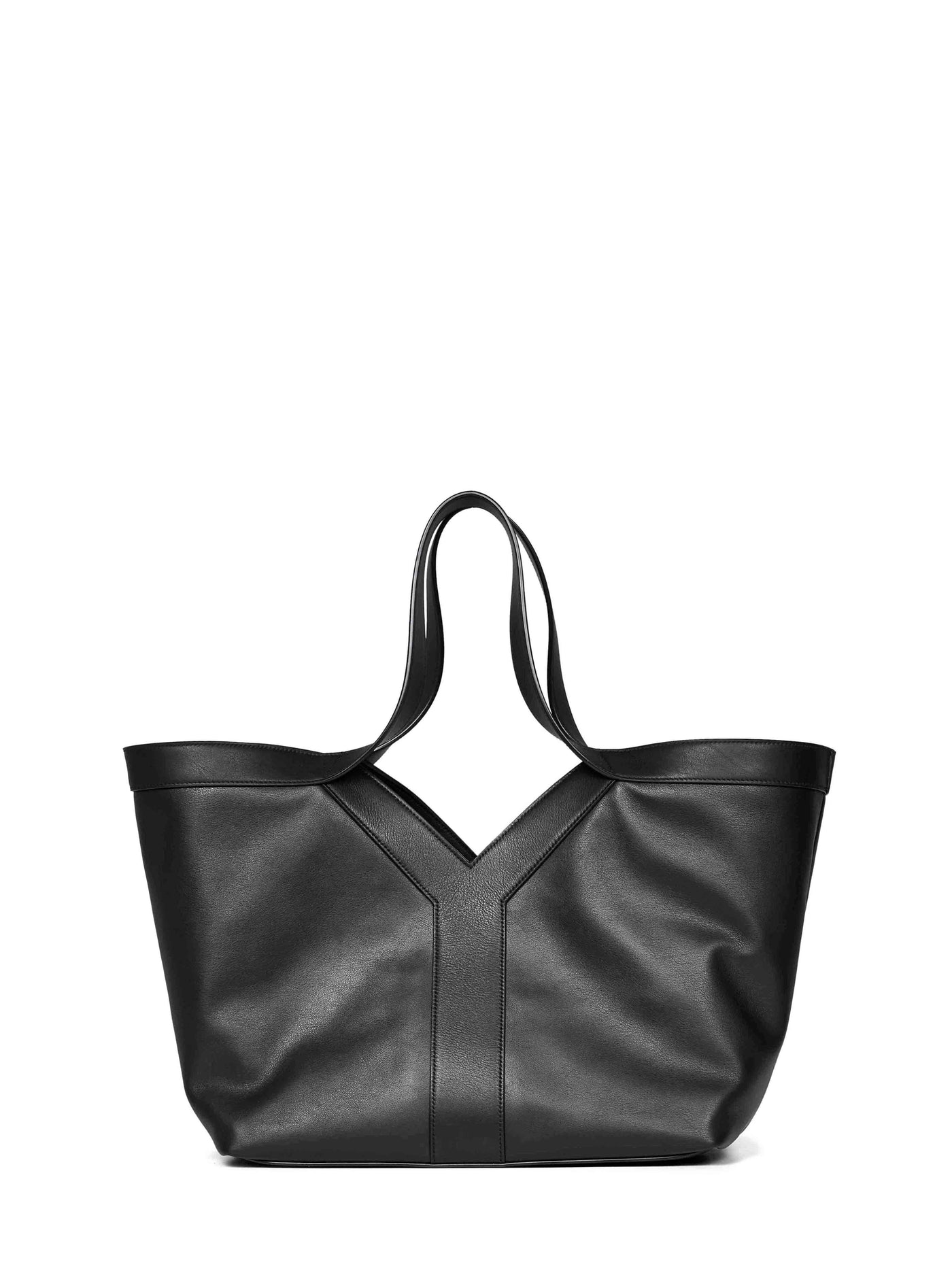Saint Laurent Tote Bag — Black Calf Leather