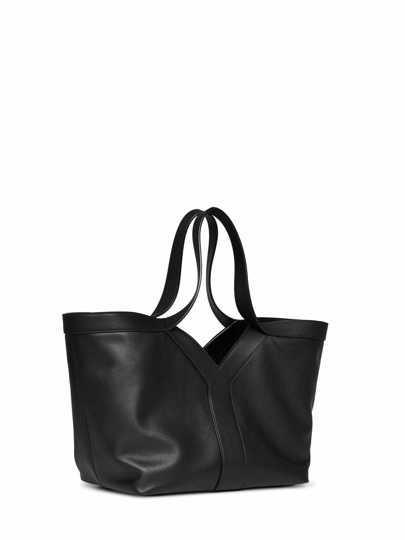 Saint Laurent Tote Bag — Black Calf Leather