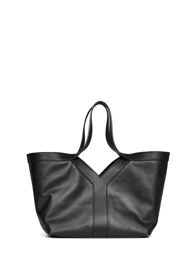 Saint Laurent Tote Bag — Black Calf Leather