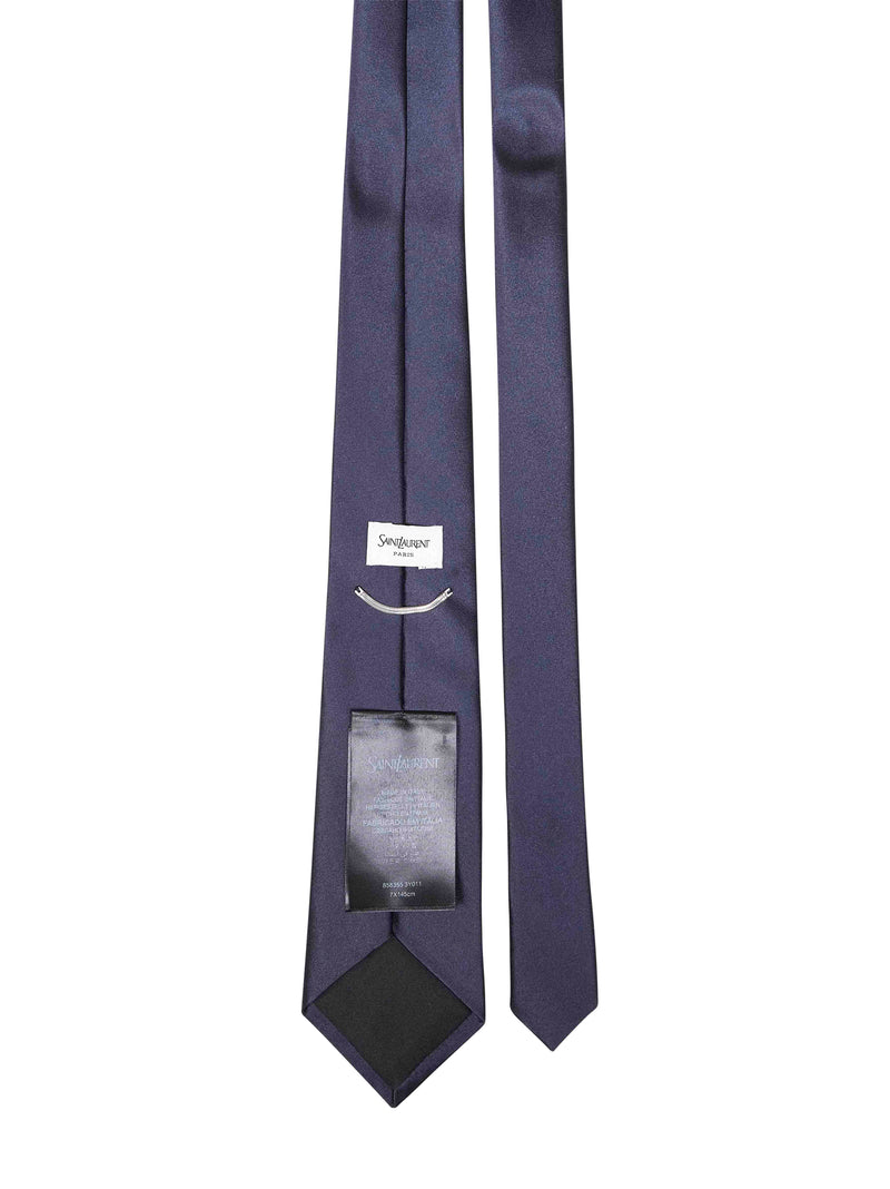 Saint Laurent Silk Necktie — Navy Neckties