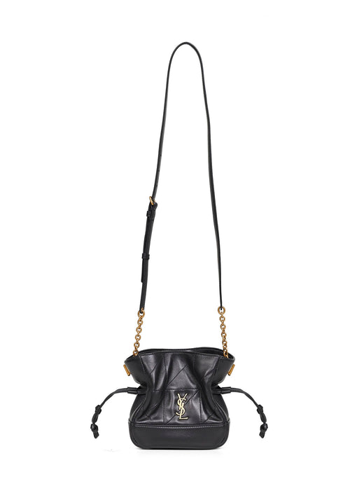 Saint Laurent Mini Shoulder Pouch — Black Lambskin